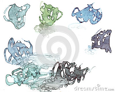 Ink Blots Stock Photo