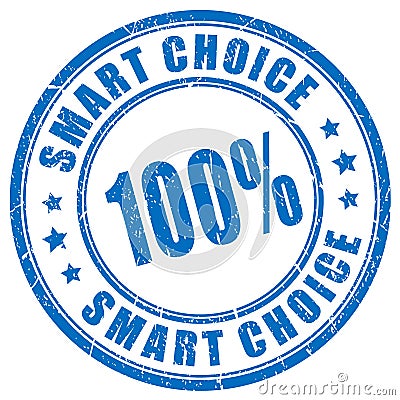 Ink stamp smart choice Vector Illustration