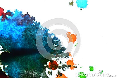 Ink color stains Stock Photo