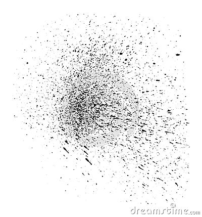 Ink drop splats or spray isolated on white Vector Illustration