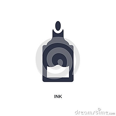 ink icon on white background. Simple element illustration from literature concept Vector Illustration