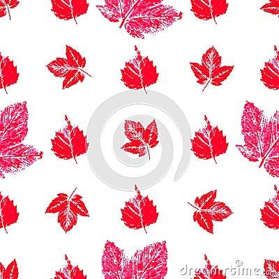 Ink messy drops leaves illustration. Print for cloth design, textile, fabric, wallpaper Vector Illustration