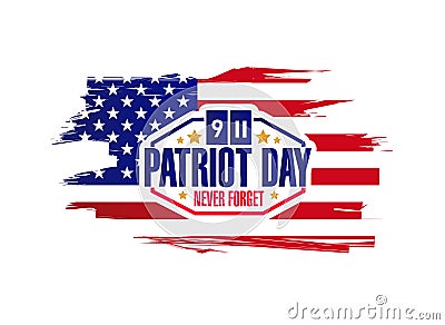 ink patriot day sign illustration design Cartoon Illustration