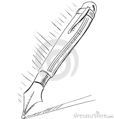vector sketch pen Vector Illustration Free Stock Ink Pen Cartoon Royalty