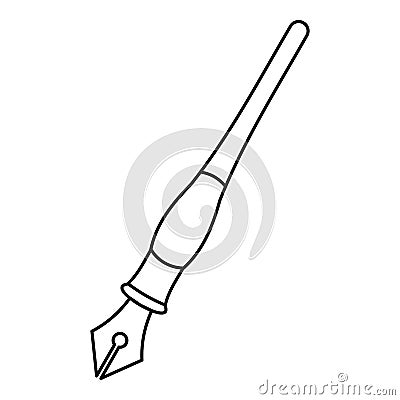 Ink pen icon outline Vector Illustration