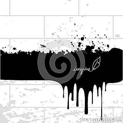 Ink splash, paint spill Vector Illustration