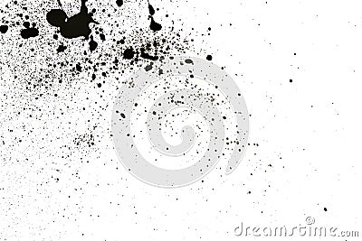 Ink Splash Pattern, Black Watercolor Splatter Background Stock Photo