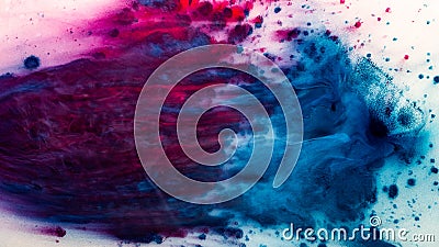 ink splatter colorful art background blue pink red Stock Photo