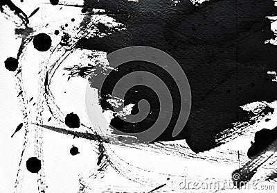 Ink texture water color and Black ink textures japan Stock Photo