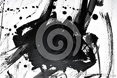 Ink texture water color and Black ink textures japan Stock Photo