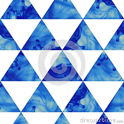 Ink triangles seamless pattern. Modern hipster seamless pattern. Stock Photo