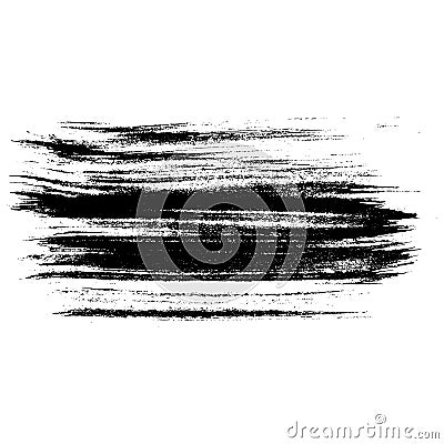 Ink vector dry brush stroke. Vector illustration. Grunge hand drawn watercolor texture. Vector Illustration