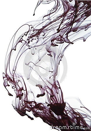 Ink in water Stock Photo