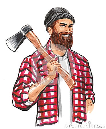 Canadian logger Stock Photo