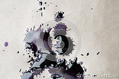 Inkblot On Paper Stock Photo