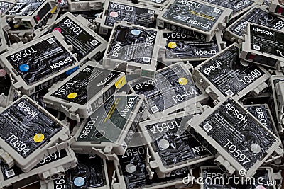 Inkjet OEM cartridges Editorial Stock Photo