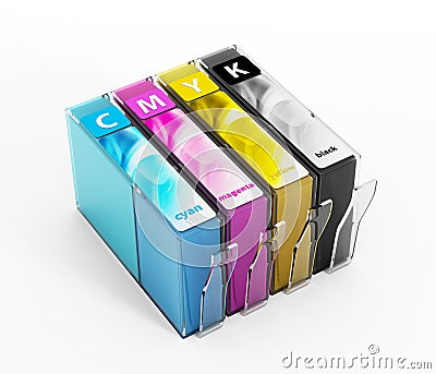 Inkjet printer cartridges Stock Photo