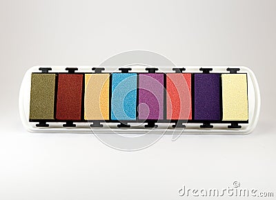 An inkpad of pastel colors Stock Photo