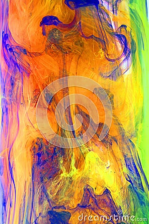 Liquid Inks Abstract Stock Photo