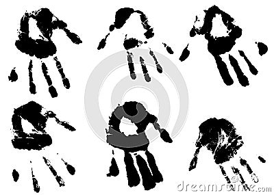 Inky hands Vector Illustration