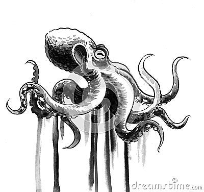 Inky octopus Stock Photo