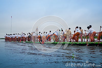 Myanmar Travel Images Boat race in the Phaung Daw Oo festival. Inle lake Editorial Stock Photo