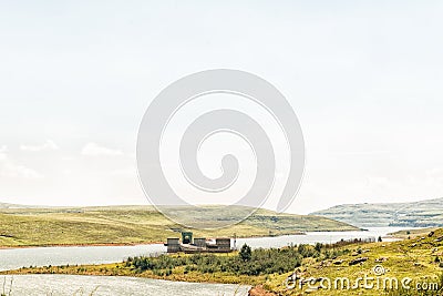 Inlet of the Vaal - Tugela water scheme the Driekloof dam Stock Photo