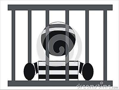 Inmate Vector Illustration