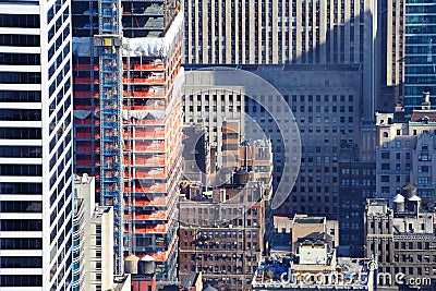 Inner city building construction Stock Photo