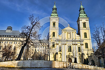 The inner-city parish church in Budapest, Hungary Stock Photo