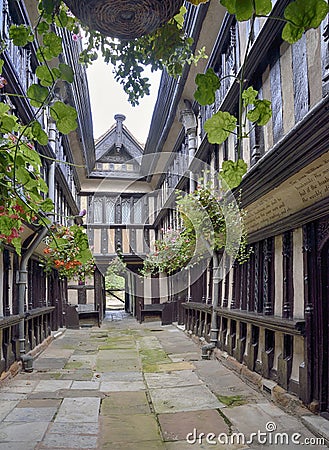 Inner Courtyard, , Ford`s Hospital Stock Photo