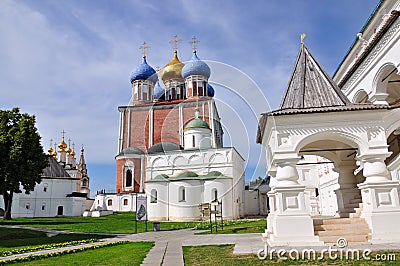 Inner courtyard of Ryazan Kremlin, Russia Stock Photo