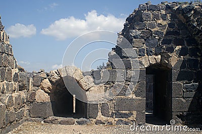 Inner gate of of Belvoir fortress Stock Photo