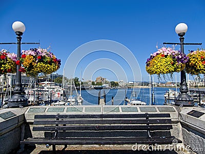 Inner Harbor in downtown of Victoria BC Editorial Stock Photo