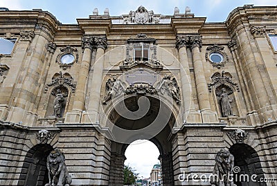 Inner Lions courtyard gate Stock Photo