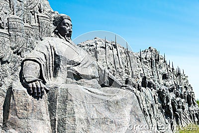 Kublai Khan Statue at Site of Xanadu (World Heritage site). a famous historic site in Zhenglan Banner, Xilin Gol, Inner Stock Photo