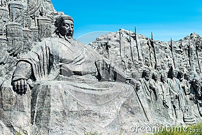 Kublai Khan Statue at Site of Xanadu (World Heritage site). a famous historic site in Zhenglan Banner, Xilin Gol, Inner Stock Photo