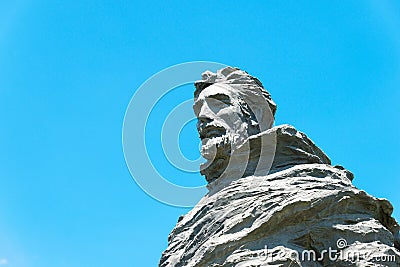 Marco Polo Statue at Kublai Square in Zhenglan Banner, Xilin Gol, Inner Mongolia, China. Stock Photo