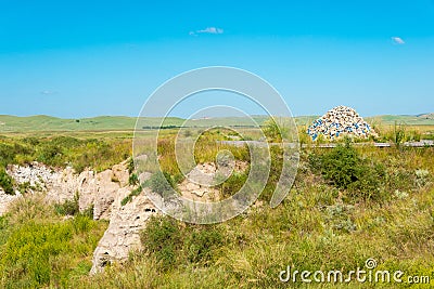 Site of Xanadu in Zhenglan Banner, Xilin Gol, Inner Mongolia, China. It was the summer capital of the Yuan dynasty. Stock Photo