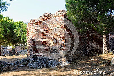 The inner territory of Alanya Castle near the observation deck Alanya, Turkey Stock Photo