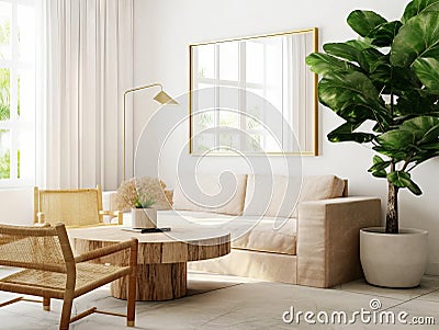 inner view of modern indian house living room Stock Photo