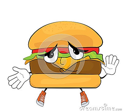 Innocent burger cartoon Cartoon Illustration