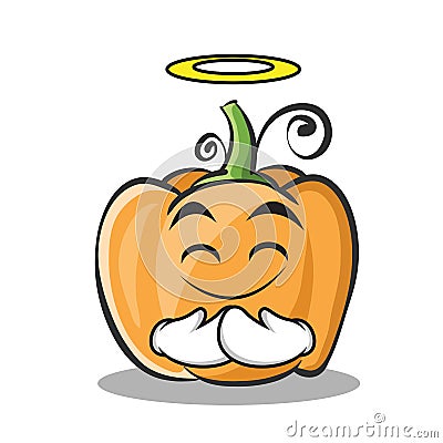 Innocent pumpkin character cartoon style Vector Illustration