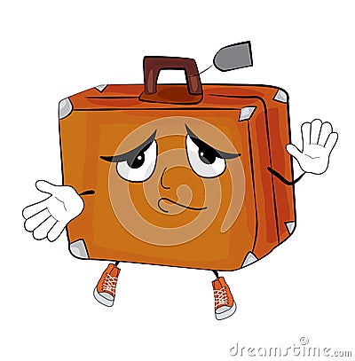 Innocent suitcase cartoon Cartoon Illustration