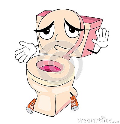 Innocent toilet cartoon Cartoon Illustration