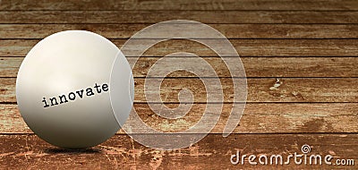 Innovate on white business word ball Stock Photo