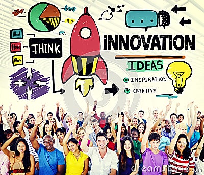 Innovation Business Plan Creativity Mission Strategy Concept Stock Photo