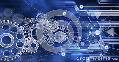 Innovation Computer Data cogs Technology,Training,Business concept ideea background conection Stock Photo