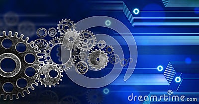 Innovation Computer Data Cogs Technology,Training,Business concept ideea background conection Stock Photo