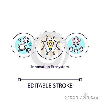 Innovation ecosystem concept icon Vector Illustration